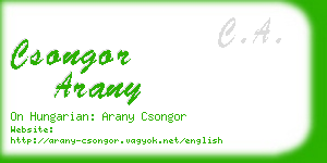 csongor arany business card